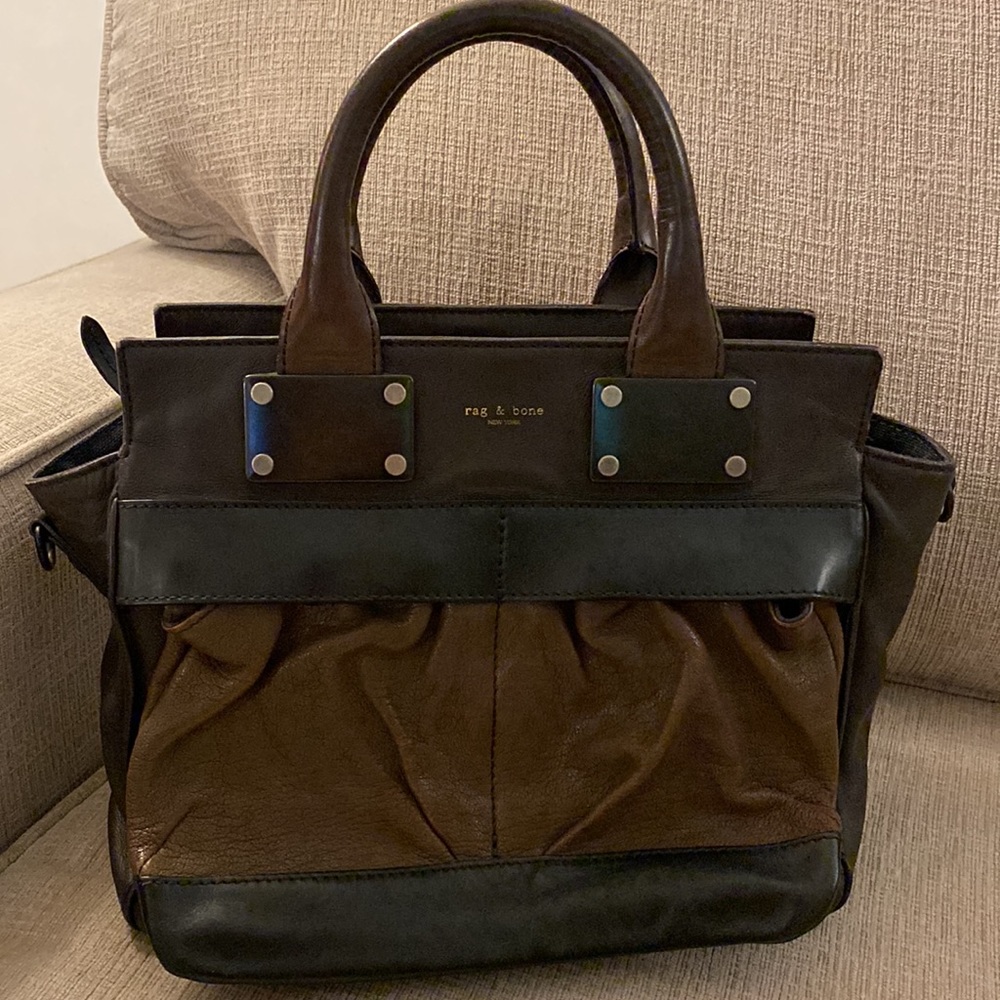 RAG & BONE Mocha Brown Small Pilot Bag - Picture 4 of 13